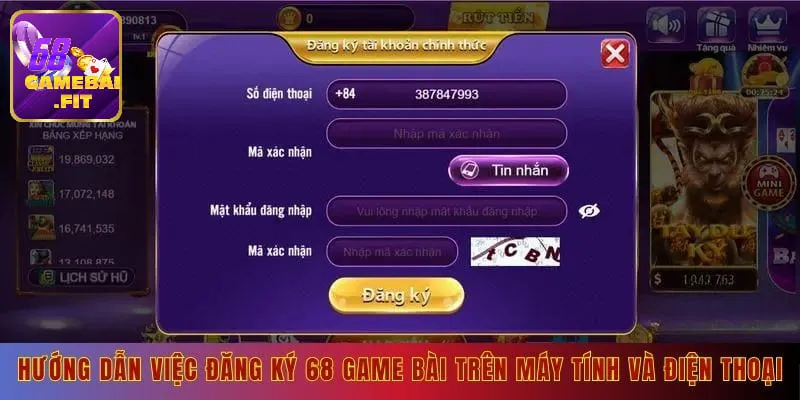 Hướng dẫn đăng ký 68 game bài trên các thiết bị