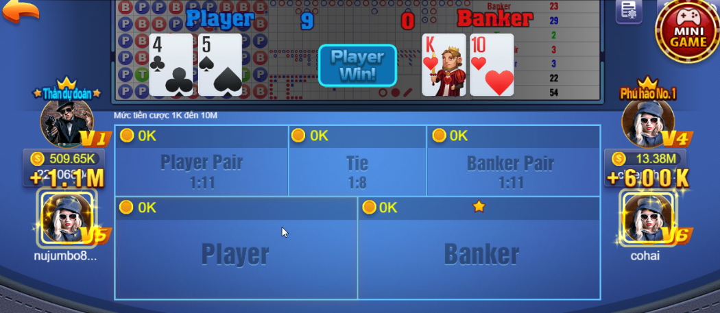 Nhiều trò chơi casino online tại nhà cái 68 game bài